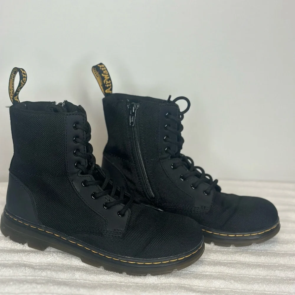 Kids Black Combat Boots by Dr. Martens